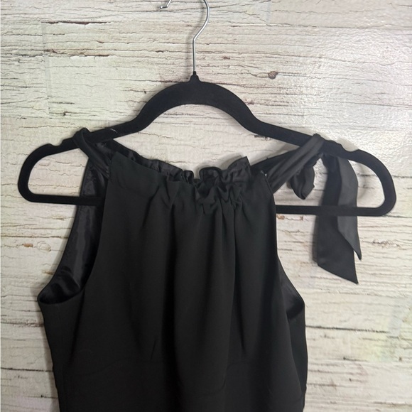 Ann Taylor Black Sleeveless dress bow collar size 10 petite - Picture 3 of 7